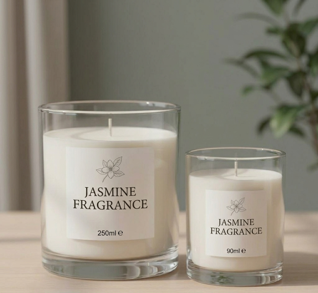 Emerald Green glass jar candle with Midnight Jasmine scent in 250ml size