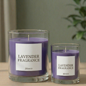 Lavender fragrance candle jar