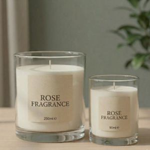 Rose fragrance jar candle