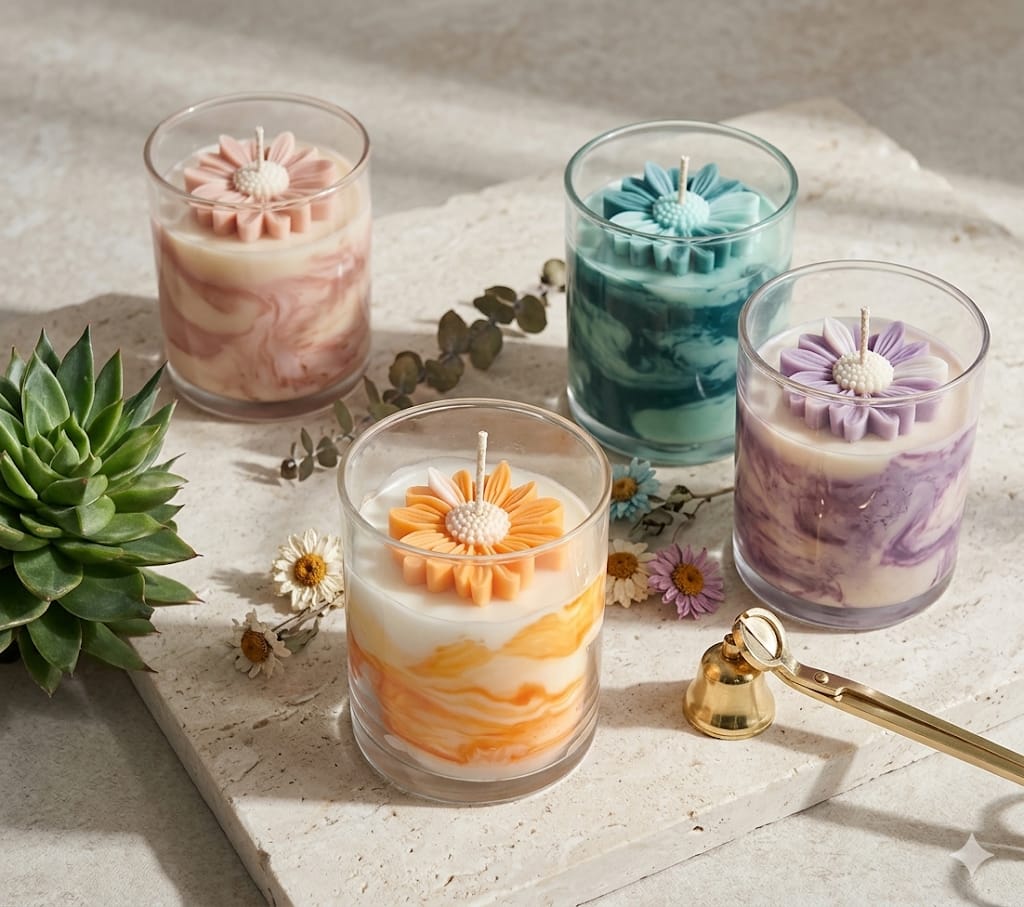 Luxury Flower Scented Candles